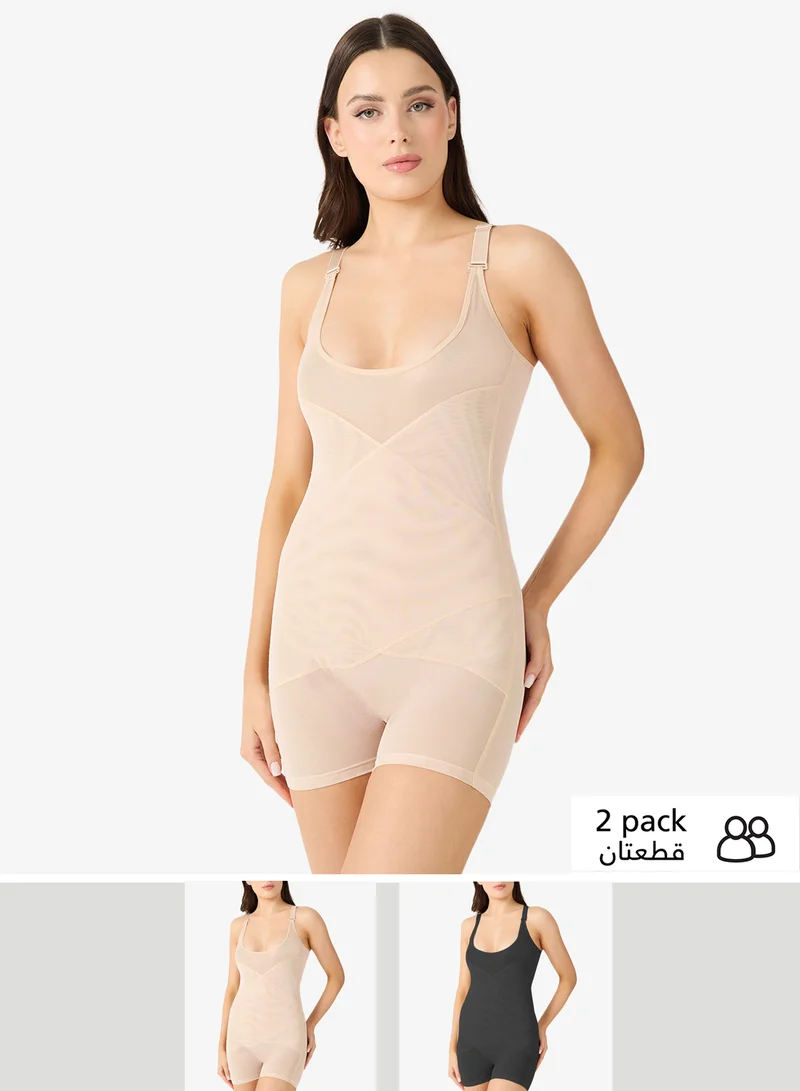 جينجر 2PC Strappy High Waist Tummy Control Shapewear